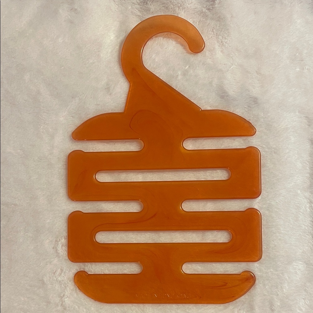 vintage orange tie hanger organizer